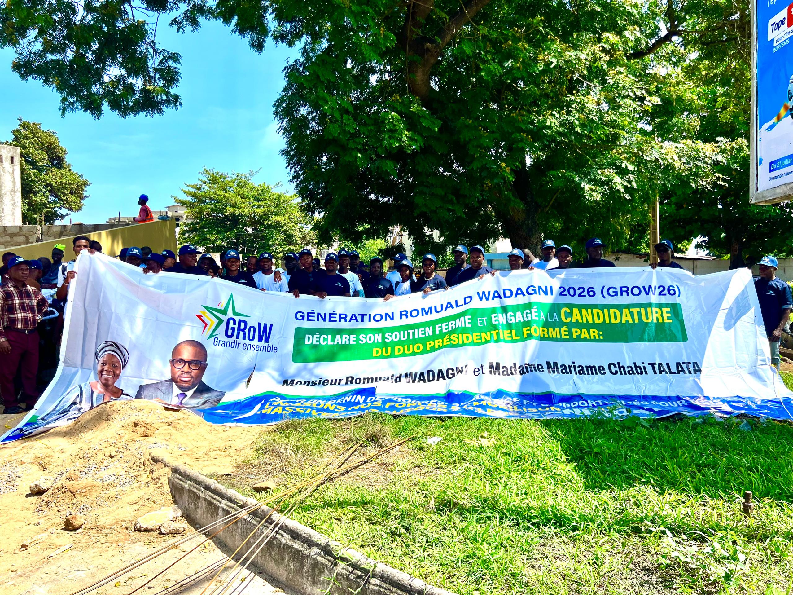 GRoW26 présent au dépôt du dossier du duo Wadagni–Talata à la CENA